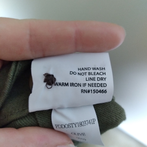 Market & Spruce Neutral Olive Green Linen Blend Shorts Size 14W - Picture 9 of 10